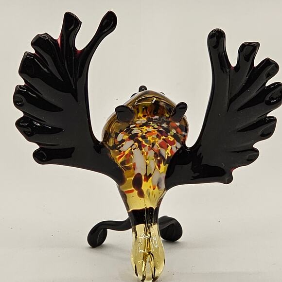 Murano Style Glass Owl Figurine Miniature Hand Blown Colorful Art Sculpture - Picture 5 of 8